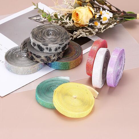 MECCANIXITY Rhinestone Strips,3 Yard 0.6 Inch Adhesive Rhinestone Ribbon Bling Rhinestone Tape for for DIY Crafts, Party Car Phone Decorations,Cow Pattern in Saudi Arabia