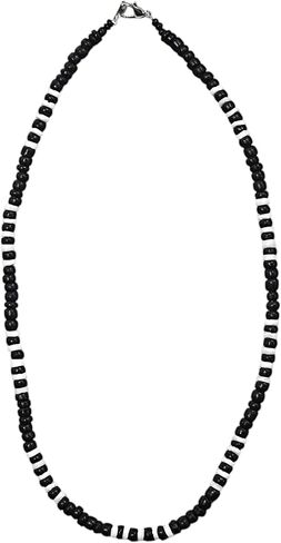 BlueRica Brown Coconut Wood and Puka Shell Beads Necklace in Saudi Arabia