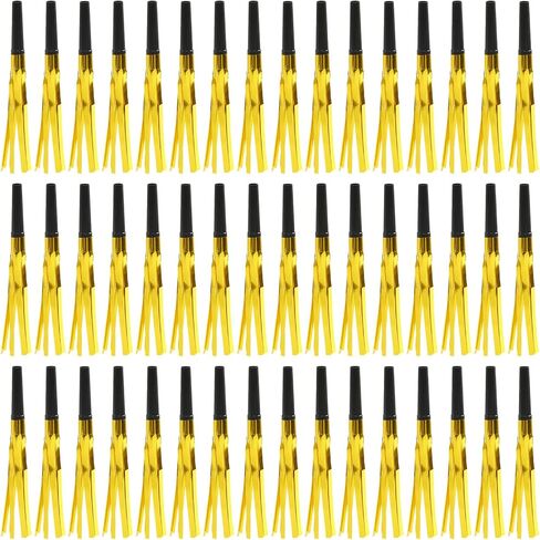 Noise Makers Party Blowers Novelty Noisemaker Metallic Fringed Horns New Years Birthday Party Favors Gold 48Pcs in Saudi Arabia