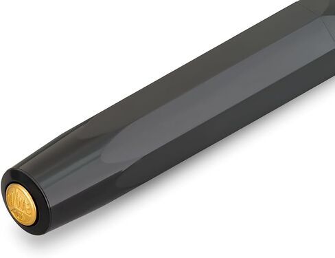 Kaweco PISTON SPORT CLASSIC Black/Gold I Premium Plastic Fountain Pen for Ink Bottles with Transparent Ink Window in Nostalgic Box I Exclusive Piston Filler 13 cm I Nib: F (Fine) in Kuwait