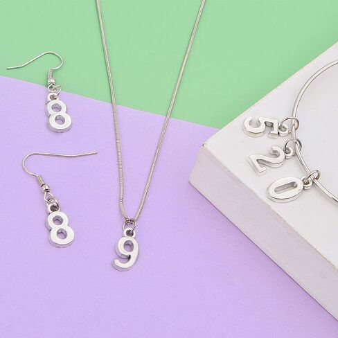 100 قطعة عدد الفضة العتيقة 0-9 أرقام السحر أرقام قلادة جالبة للحظ DIY بها بنفسك مجوهرات الحرف الديكور in Kuwait