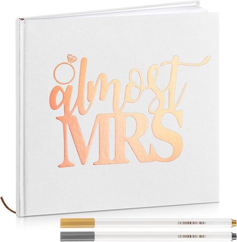 Bridal Shower Guest Book Bachelorette Party Scrapbook Letters to the Bride Scrapbook مع 2 أقلامًا 8.7 "ألبوم زوار زوارق مع 144 صفحة in Kuwait