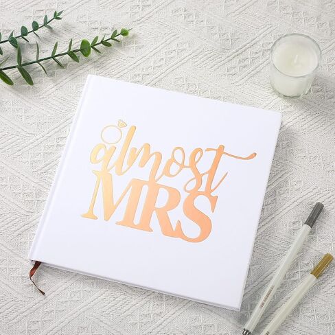 Bridal Shower Guest Book Bachelorette Party Scrapbook Letters to the Bride Scrapbook مع 2 أقلامًا 8.7 "ألبوم زوار زوارق مع 144 صفحة in Kuwait