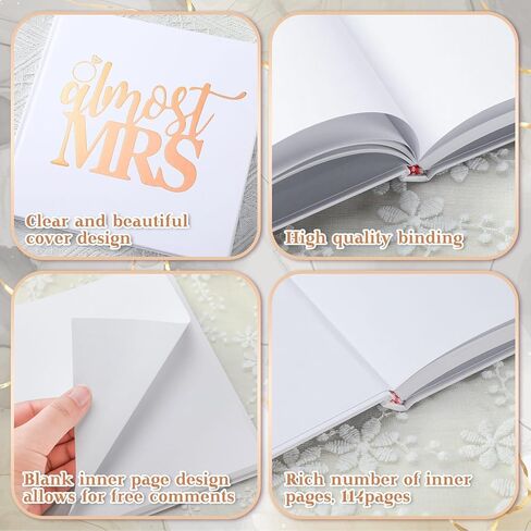 Bridal Shower Guest Book Bachelorette Party Scrapbook Letters to the Bride Scrapbook مع 2 أقلامًا 8.7 "ألبوم زوار زوارق مع 144 صفحة in Kuwait