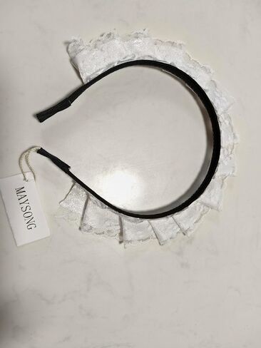 Women's Maid Cosplay Hair Hoop Gothic Headband white in Kuwait
