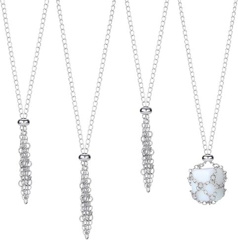 Crystal Stone Holder Necklace - Adjustable Brass Holder for Jewelry DIY in Saudi Arabia