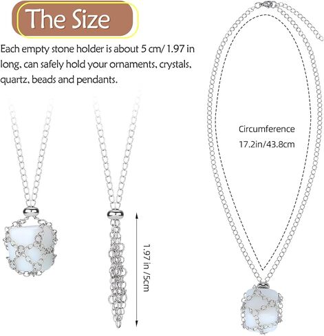 Crystal Stone Holder Necklace - Adjustable Brass Holder for Jewelry DIY in Saudi Arabia