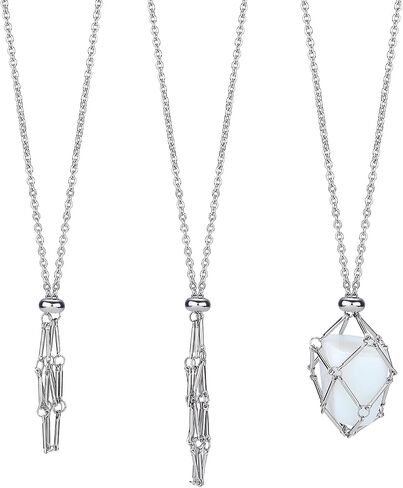 Crystal Stone Holder Necklace - Adjustable Brass Holder for Jewelry DIY in Saudi Arabia