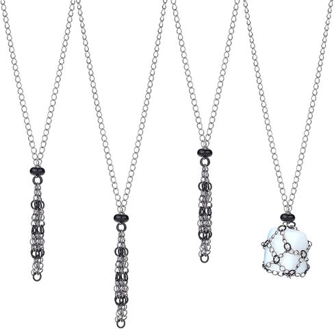 Crystal Stone Holder Necklace - Adjustable Brass Holder for Jewelry DIY in Saudi Arabia