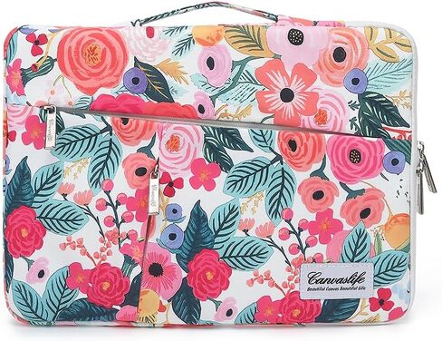 canvaslife 360° Protected Waterproof Laptop Sleeve Suitcase Bag with 3 Pockets, Laptop Bag with handling and Luggage Strap (Garden Rose, 15 inch-15.6 inch) in Saudi Arabia
