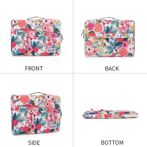 canvaslife 360° Protected Waterproof Laptop Sleeve Suitcase Bag with 3 Pockets, Laptop Bag with handling and Luggage Strap (Garden Rose, 15 inch-15.6 inch) in Saudi Arabia