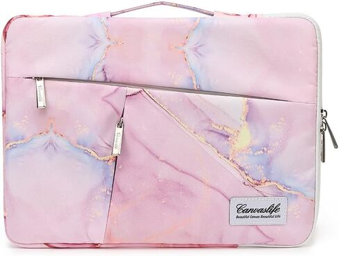 canvaslife 360° Protected Waterproof Laptop Sleeve Suitcase Bag with 3 Pockets, Laptop Bag with handling and Luggage Strap (Garden Rose, 15 inch-15.6 inch) in Saudi Arabia