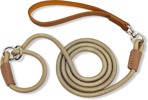 Qianruida Durable Dog Training Leash, Strong and Adjustable, Ideal for Training, Walking, Safety, Lightweight Outdoor Accessory, Khaki, 71inch in Saudi Arabia
