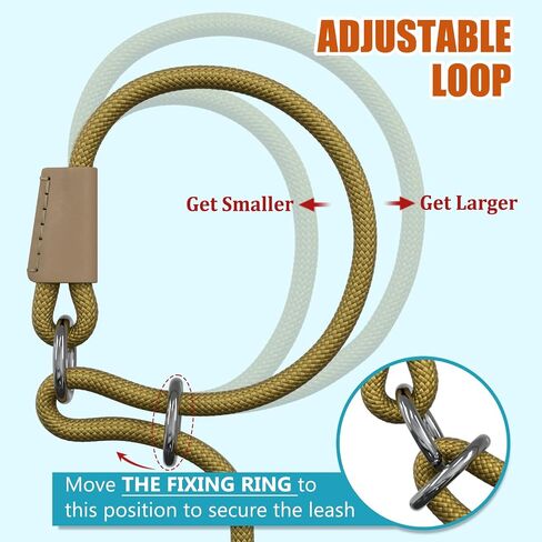 Qianruida Durable Dog Training Leash, Strong and Adjustable, Ideal for Training, Walking, Safety, Lightweight Outdoor Accessory, Khaki, 71inch in Saudi Arabia