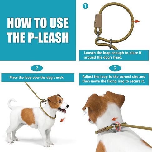 Qianruida Durable Dog Training Leash, Strong and Adjustable, Ideal for Training, Walking, Safety, Lightweight Outdoor Accessory, Khaki, 71inch in Saudi Arabia