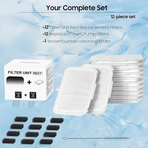 12 PCS PET CAT KIT FOONTAIN FOONTAIN FILTERS UNIT RECTIN in Kuwait