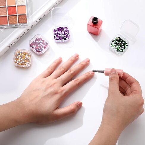 300 Pcs Small Plastic Bead Storage Containers for Organizing with Hinged Lid Transparent Clear Craft Supply Box for DIY Art Craft Accessory, Jewelry, Game Pieces,1.77 x 1.77 x 0.75 Inches in Kuwait