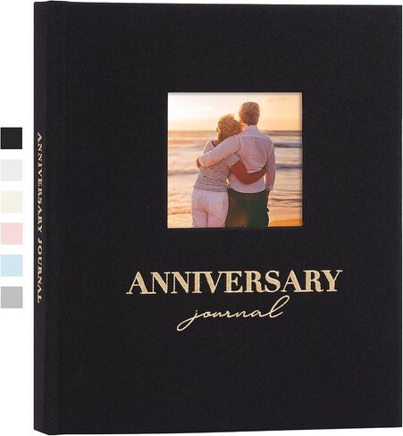 Wedding Anniversary Journal Notebook From 1st to 70th Linen Cover Anniversary Scrapbook Wedding Anniversary Memory Book for Couples Newlywed Marriage (Beige, 185 Pages) in Saudi Arabia