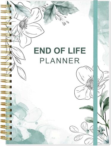 End of Life Planner – Final Arrangements Organizer for Beneficiary, Will Preparation, Last Wishes & Funeral Planning, 5.8" x 8.5", Green in Saudi Arabia
