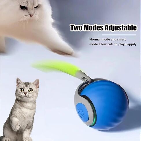 Interactive Cat Toys for Indoor Cats & Dogs, 2025 Newly Upgraded Version Tail 3.0 Cat Toys, Smart Interactive Cat & Dog Toy Ball, Automatic Moving Ball Christmas Birthday Gift for Pets (Orange) in Saudi Arabia