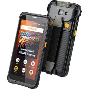 Munbyn Barcode Scanner مع OCR ، ماسحة الهوية ، ترخيص الدوافع والتحقق من عمر جواز السفر وإدارة العملاء ، Android 13 Honeywell N6703 ، 5.5 PDA Mobile Computer Wi-Fi 2G/3G/4G ، 1D/2D/QR