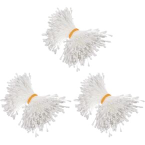 Flower Stamens, 720 Pcs Stamens for Flower Making Double Heads Artificial Flowers Stamen White Hand-Made Matt Floral Stamen for Crafts DIY Wedding Party Home Scrapbook Decoration