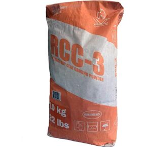 RCC-3 Refractory Clay Ground Powder – 22.7 lb Bag – High-Temperature Resistant Clay for Furnace Lining and Refractory Mixes – Natural Fireproof Material