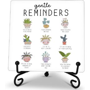 Nursery Wooden Sign With Metal Easel Stand, I Love You In The Morning Wood Plaque Bear Themed, Gray and Pink Nursery Decorations Gifts for Home Bedroom Girls Room Tabletop-B17