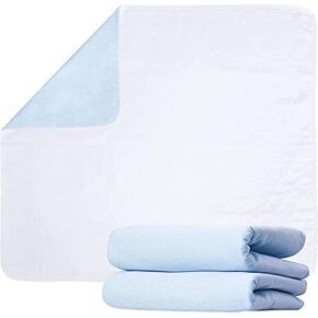 حزمة Underpads ذات نمط الحياة الأخضر من 2 - 34 × 52 وحزمة من 2 - 41 × 41 - منصات سرير كبيرة للاستخدام كوسادات سرير سلس ، وسادات الحيوانات الأليفة القابلة لإعادة الاستخدام ، كبيرة للكلاب ، القطط ، الأرنب ، وسادة سرير كبار السن