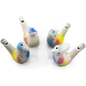 JJJFLY 4PCS Ceramic Water Bird Whistle Toys with Hanging Rope, Toys for Kids Birthday Gift, Party Gifts, Easter Gifts, 739804259153