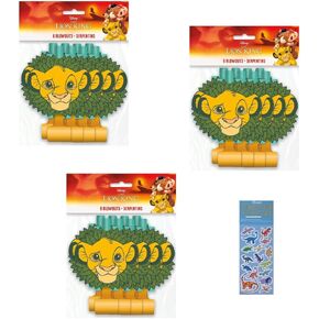 تشمل حزمة لوازم حفلات عيد ميلاد Lion King 24 انفجارًا للحفلات