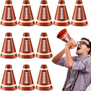 12 PCS Football Cheer Megaphone Megaphone Megaphone Party Heering Noisemaker Toys for Football Sports Match Game stivities outivid istemples favors party party crafts