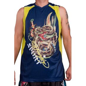 Ed Hardy Mens Eagle Dragon Sport Tank Top - Blue - Large