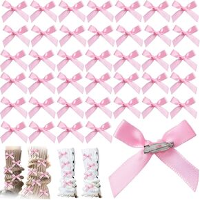 سحر دبابيس سلامة القوس ، سحر جوارب القوس اللطيف القوس للنساء ، ودبابيس Bowknot Bowknot Ribbon Bowknot Association لأحذية قمصان القبعات جينز شالس- وردي
