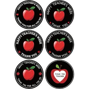 2 inch 150 PCS Black Thank You Teacher Stickers for Students