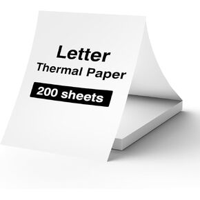 200 ورقة ورقة طباعة طي حرارية ، 8.5 × 11 بوصة في الولايات المتحدة طباعة مستمرة لطابعة طابعة حرارية MT610 متوافقة مع طابعة IDPRT/HPRT/PRT وطابعات المستندات الأخرى