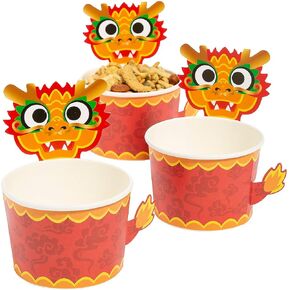 Fun Express 2024 Lunar New Year Dragon Cups Cups 12 قطعة