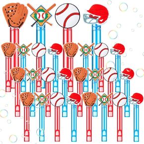 24 PCS Baseball Bubble Wands Bulk Baseball Party Party Formor
