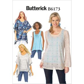Butterick Patterns B6173E50 قالب خياطة تونك و TOP ، E5 (14-16-18-20-22)