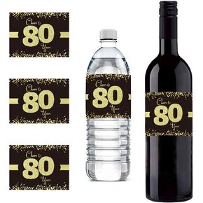Sumerk 24 Pcs Cheers to 60 Stickers - 60th Birthday Stickers for Envelopes, Bag Seals, Water Bottle Labels & Party Favors