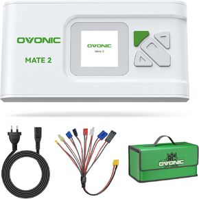 Ovonic Mate2 Lipo Balance Charger ، AC 200W 12A شاحن بطارية RC الذكي لـ LIPO/LI-ION/LIHV/LIFE (2-6S) و NIMH (4-15S) ، وايت