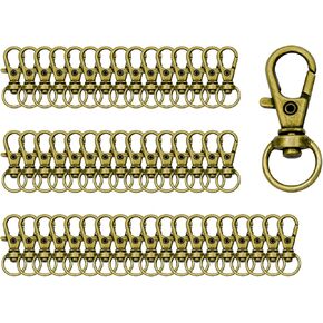 30pcs Swivel Snap Hooks Premium Metal Silver Lobster Claw Trigger Clasps for Lanyard Keychain Rings Bag Purse Tag Jewelry Making DIY Crafts Length 1.58inch(40mm) Inside Width 0.79inch(20mm)
