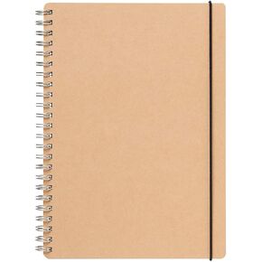 Muji Double Ring دفتر مع حزام منقط Beige A5 (حزمة واحدة)