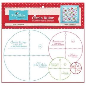 Riley Blake Circle Ruler Set - 2", 4", 6", 9" by Lori Holt of Bee in My Bonnet and It’s So Emma, Rotary Cutting and Template Tracing
