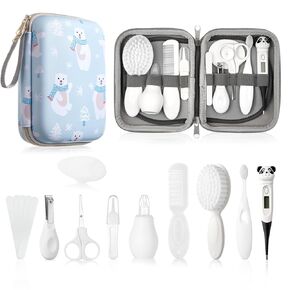Baby Grooming and Health Kit, Lictin 15 in 1 Safety Care Set, Newborn Nursery Health Care Set with Hair Brush,Comb,Nail Clippers and More for Newborn Infant Toddlers Baby Boys Girls