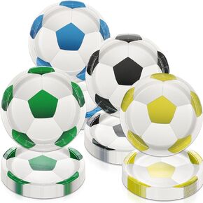 80 PCS Soccer Party Party Decorations - بما في ذلك لوحات الحلوى التي يمكن التخلص منها من 9 بوصات للأطفال.