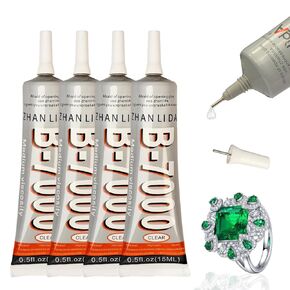 B7000 Glue واضحة مع طرف دقيق ، 2pcs 50 مل غراء المجوهرات للمعادن والحجر حجر الراين الحجر