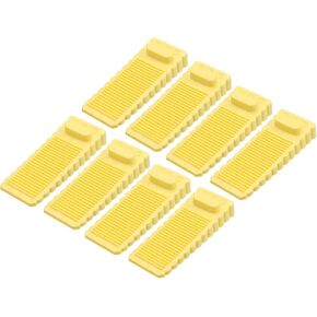 uxcell 8 pcs stoppers door stoppers لأسفل الباب ، توقف الباب 1.57 بوصة ، سدادة باب مطاطية إسفين مضاد للانزلاق ، باب السدادة القابلة للتكديس ، وردي
