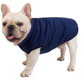 Smalllee_lucky_store Pet Fleece مبطن سترة سترة السترة أسفل معطف البلدغ الدهون الكلاب الشتاء دافئة الفرنسية البلدغ