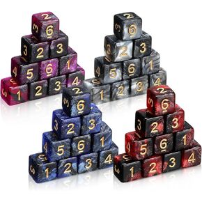 Poen 40 PCS Polyhedral Dice 16mm number set D6 Dice dice اثنين